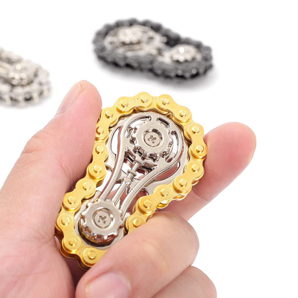 1/2PCS Portable Metal Gear Fidget Spinner Alloy Finger Gyro Stainless Steel Bearing Stress Relief Anti-Anxiety Focus Toy