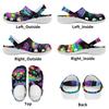 White EVA Clogs with Feather Leaf Print, Lightweight Slip On Garden Shoes, Breathable Beach Sandals, Indoor Outdoor Slippers for Men Women