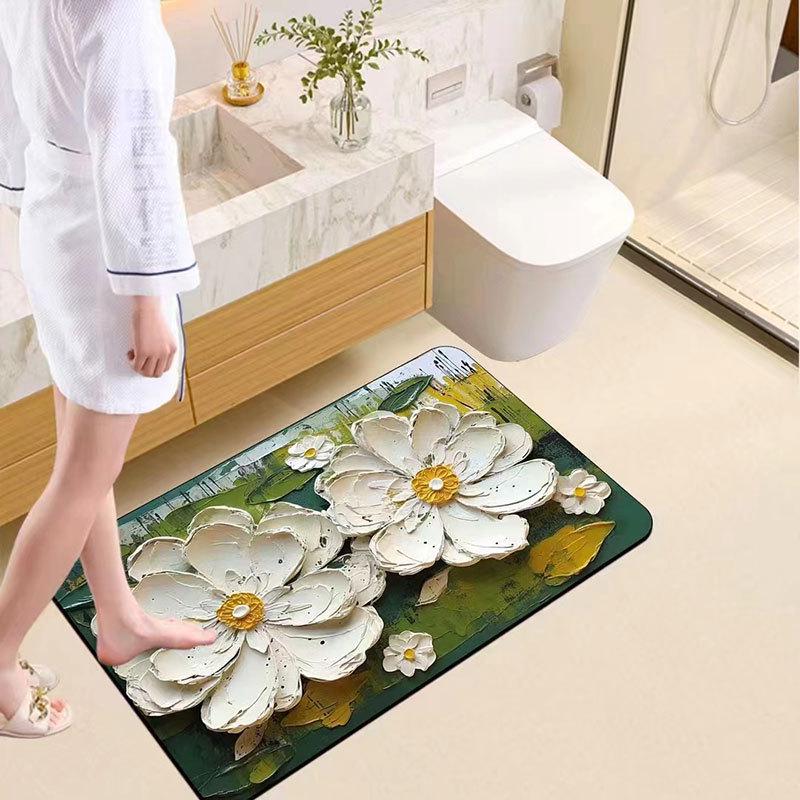 

Мягкий, нескользящий коврик для ванной комнаты Daisy Diatom Mud — быстросохнущий и толстый водопоглощающий коврик 60x90 cm 2.5