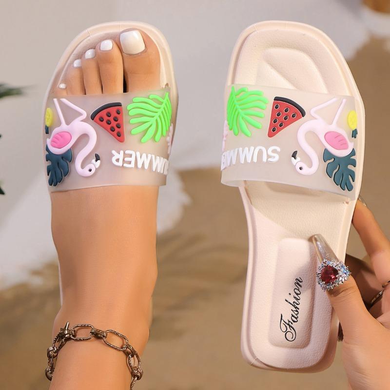 Fashion Summer New Lightweight Comfortable Slippers Indoor Outdoor Beach Slippers Fashionable Step-In-Shit Trendy Cross-Border Slippers