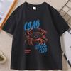 Crab T Shirt Funny Food Tshirt Retro Graphic Tee Summer Seafood Short Sleeve Tshirt Unisex Women Cotton Short Sleeve Tops Tee