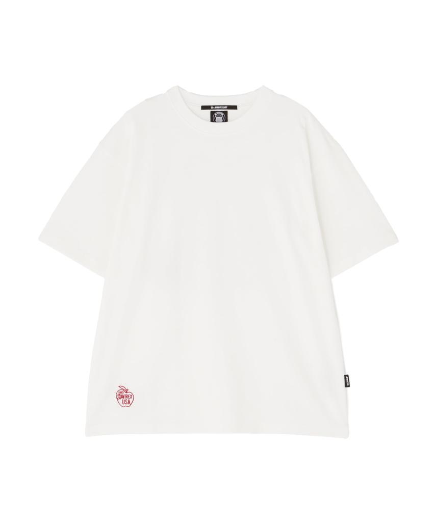 AVIREX BIG APPLE T-SHIRT men's L 030 white 783-5134033
