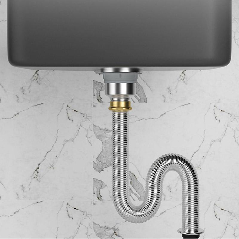 Kitchen Sink Drain Pipe Accessories Mop Pool Sink Drain Pipe Stainless Steel Drain Deodorant Explosion-proof