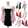 Long Sleeve Decorative Sleeves Solid Color Long Sleeve Cover Tulle Arm Cover  Dress Decoration