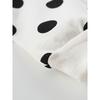 Cartoon Polka Dot Pig Girl Long-Sleeve Pullover Sweatshirt Baby Pure Cotton Autumn Clothing Small Children's Base Shirt White Top Trendy