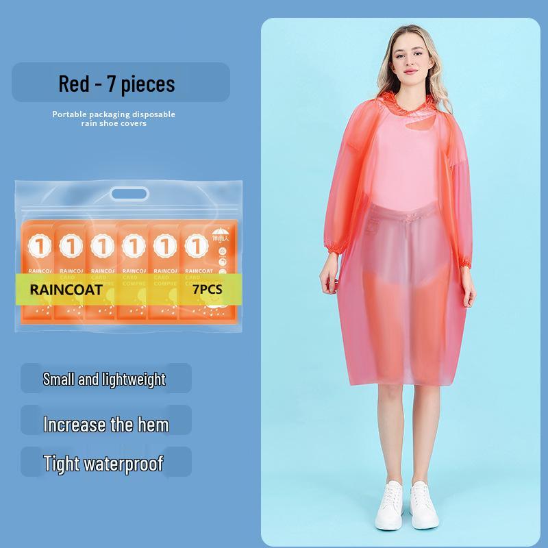 Portable Waterproof Thick Transparent Disposable Shoe Covers - Individually Packed for Outdoor Use