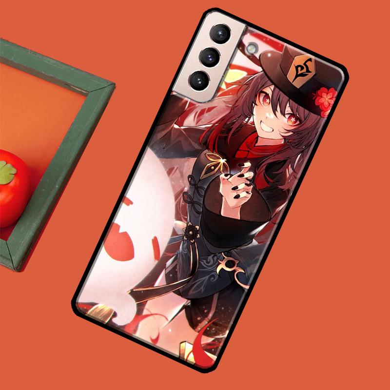 Genshin Impact Hutao Soft Case For Samsung Galaxy S23 S22 S21 Ultra Note 20 Note 10 S8 S9 S10 Plus S20 FE Cover
