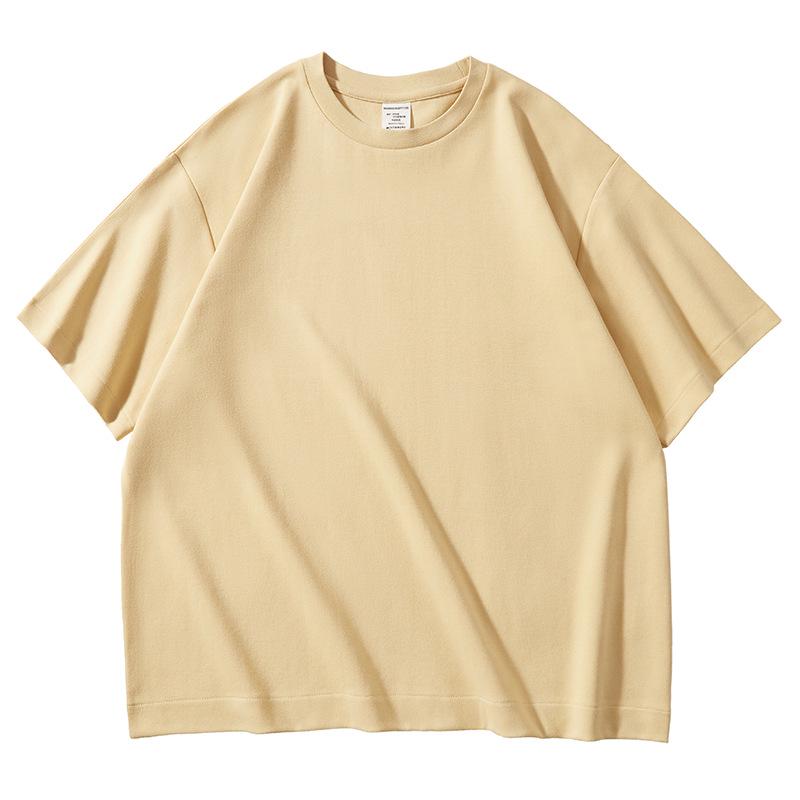 AG 300g Oversized Casual Drop Shoulder Heavyweight Custom Logo Short Sleeve Crew Neck Solid T-shirt