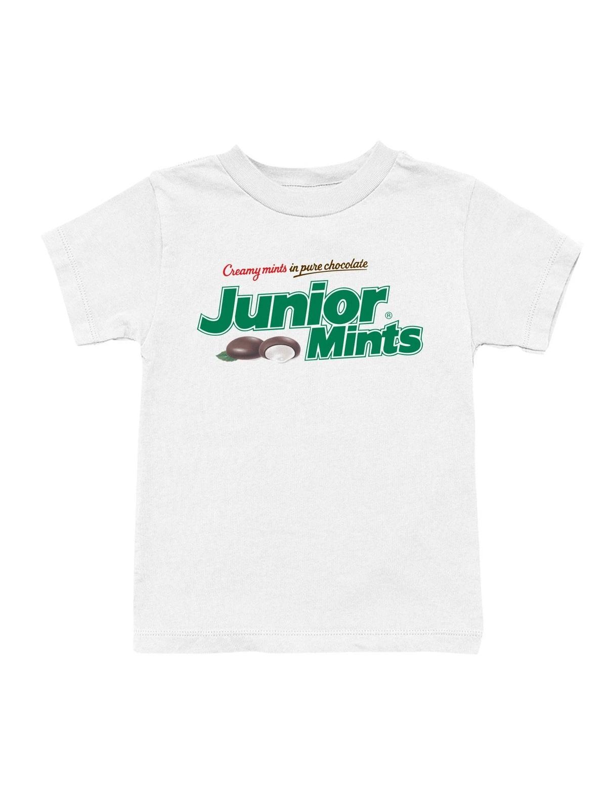 Officially Licensed Junior Mints Creamy Chocolate Mints Youth s T-shirt L