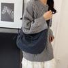 Large Capacity Cow Horn Bag Trendy Crossbody Bag Vintage Canvas Bag  Travel