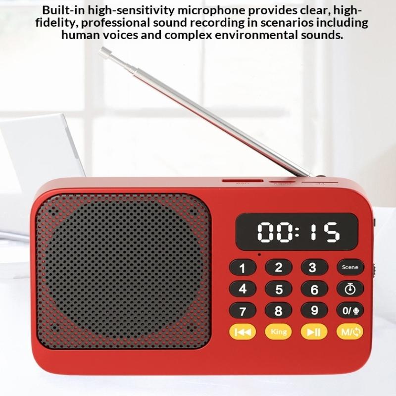 Lecteur Mp3 Numérique Usb Rechargeable Portable Radio Lecteur de Musique Haut-parleur Appareils Fournitures Avec Écran Led Radio