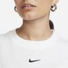 Nike Sportswear Solid Logo Loose Fit Short Sleeve T-Shirt Women Tops White FD4149-100