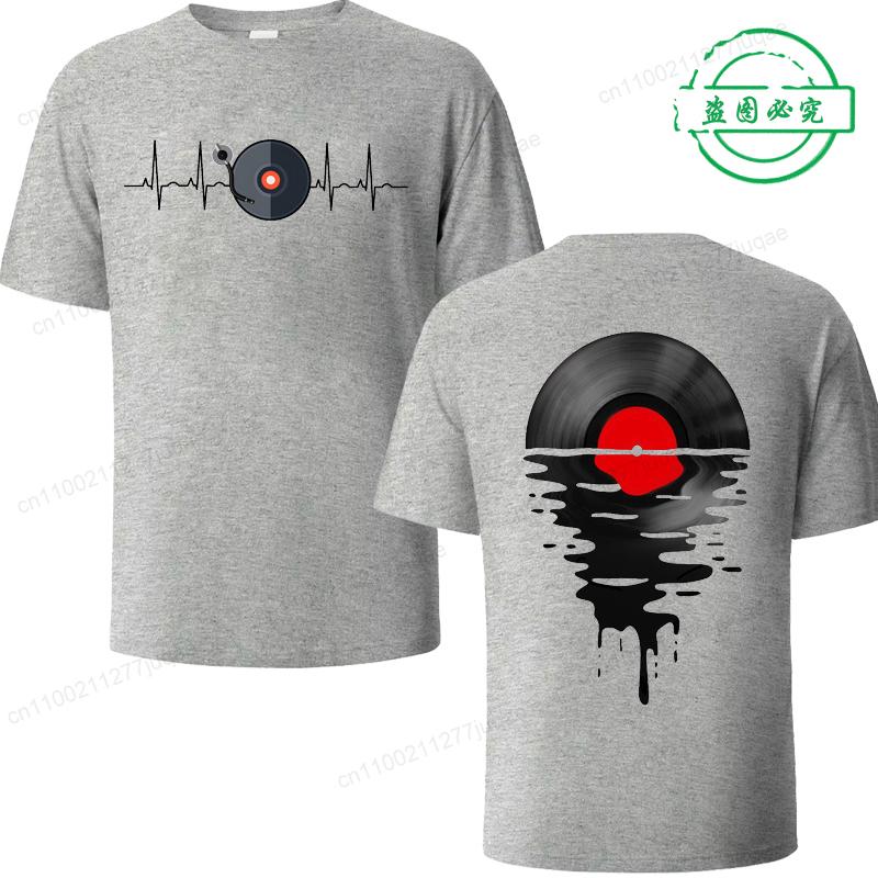 Tee Shirts for Men Women DJ Music Clothing Phonograph Record Print Funny Tshirt T-Shirt Tee Shirt for Men Music Lover Gifts