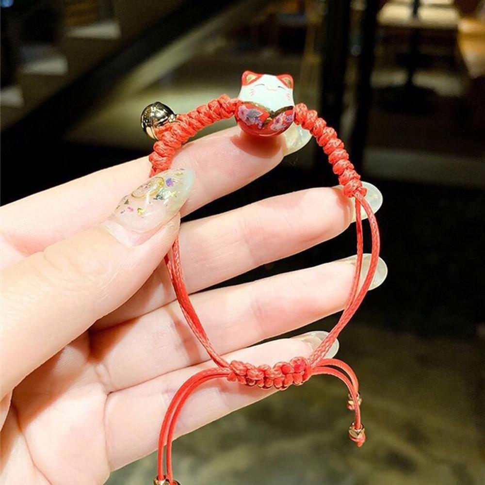 Rope Transfer Lucky Bell Temperament Zodiac Hand Rope Women Gifts Fashion Jewelry Red Rope Bracelet
