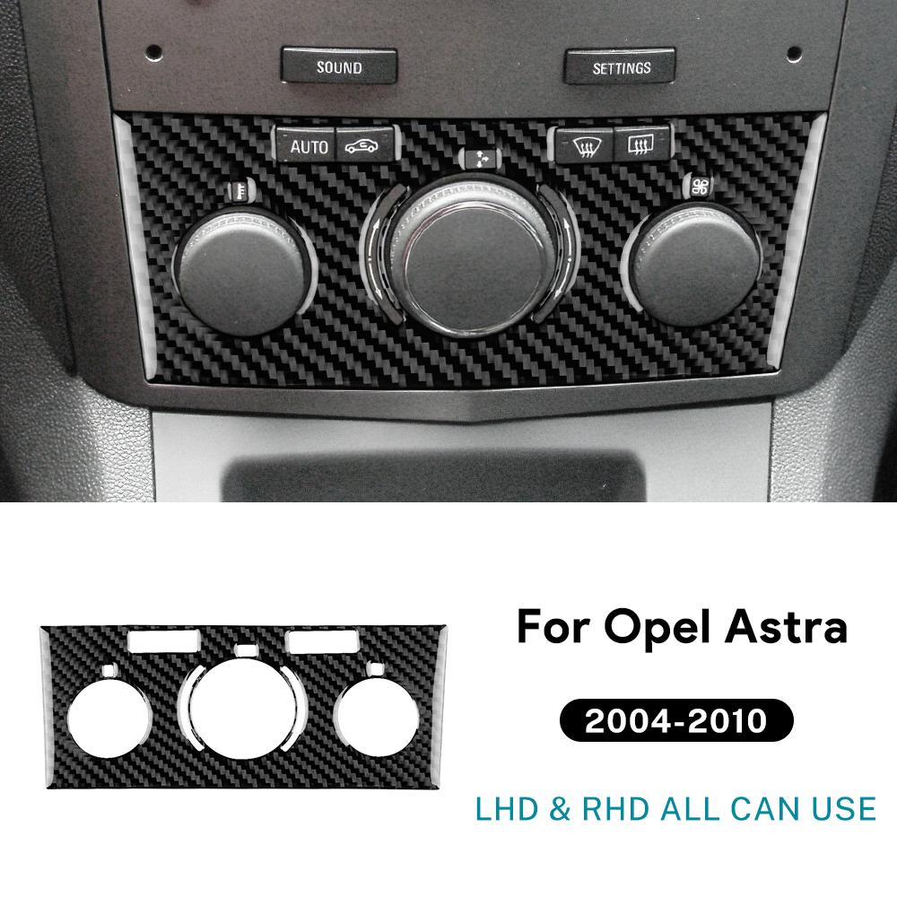 Real Soft Carbon Fiber Sticker For Vauxhall Opel Astra H MK5 2004 2005 2006 2007 2008 2009 2010 LHD RHD Car CD AC Frame Panel