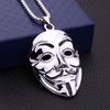 v-shaped pendant, pearl chain mask