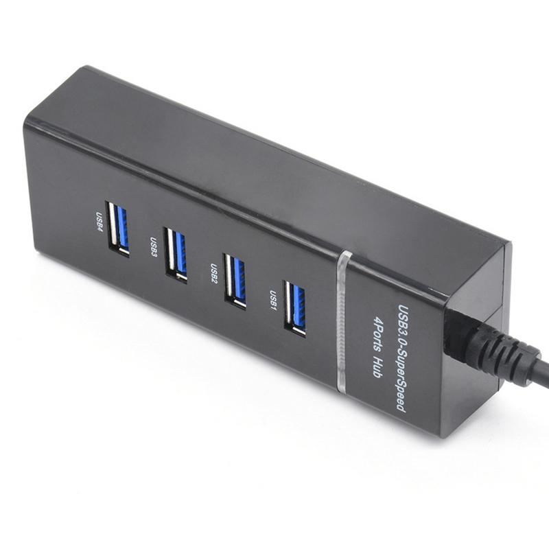 USB 3.0 HUB High Speed LED 1 to 4 Port Cable Splitter USB Data Transmission Extender Phone Charging Dock Multiple Adapter