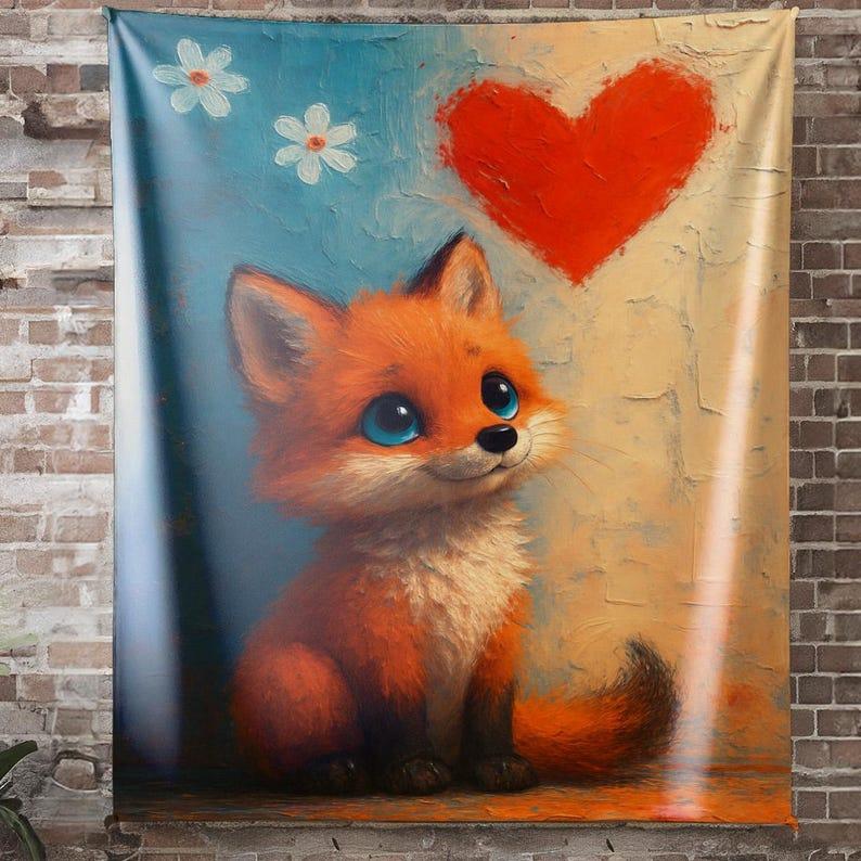 fox tapestry 75x100 чёрный