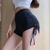 Women's No-Line Nude-Feel Yoga Shorts - Butt-Lifting, Drawstring, Breathable Fitness Hot Pants