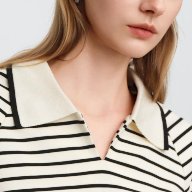 Elva' Island Women's Striped Pullover Sweatshirt