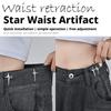 NEW 2PCS Cross Star Waist Buckle Adjustable Detachable Pants Clips Waist Tightener Nail-free Metal Button Snaps For Jeans Decor