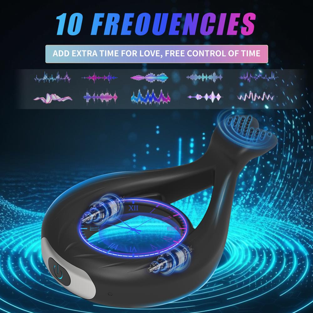 Penis Ring Vibrator G-Spot Stimulation  APP Control Adjustable Vibrating Ring Longer Harder Stronger Erection Toy Men Adult Penis Trainer Masturbator