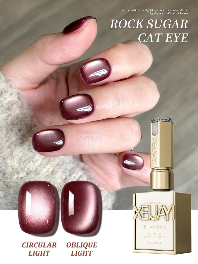 2025 Temperament Crystal Cat Eye Gel Nail Polish