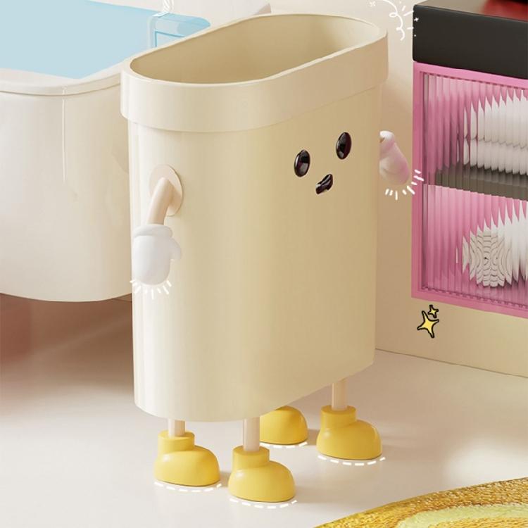 Functional Waste Bin Practical Office Waste Bin Pressure Rings Fixation Garbage Bin for Kitchen, Bathroom, Bedroom