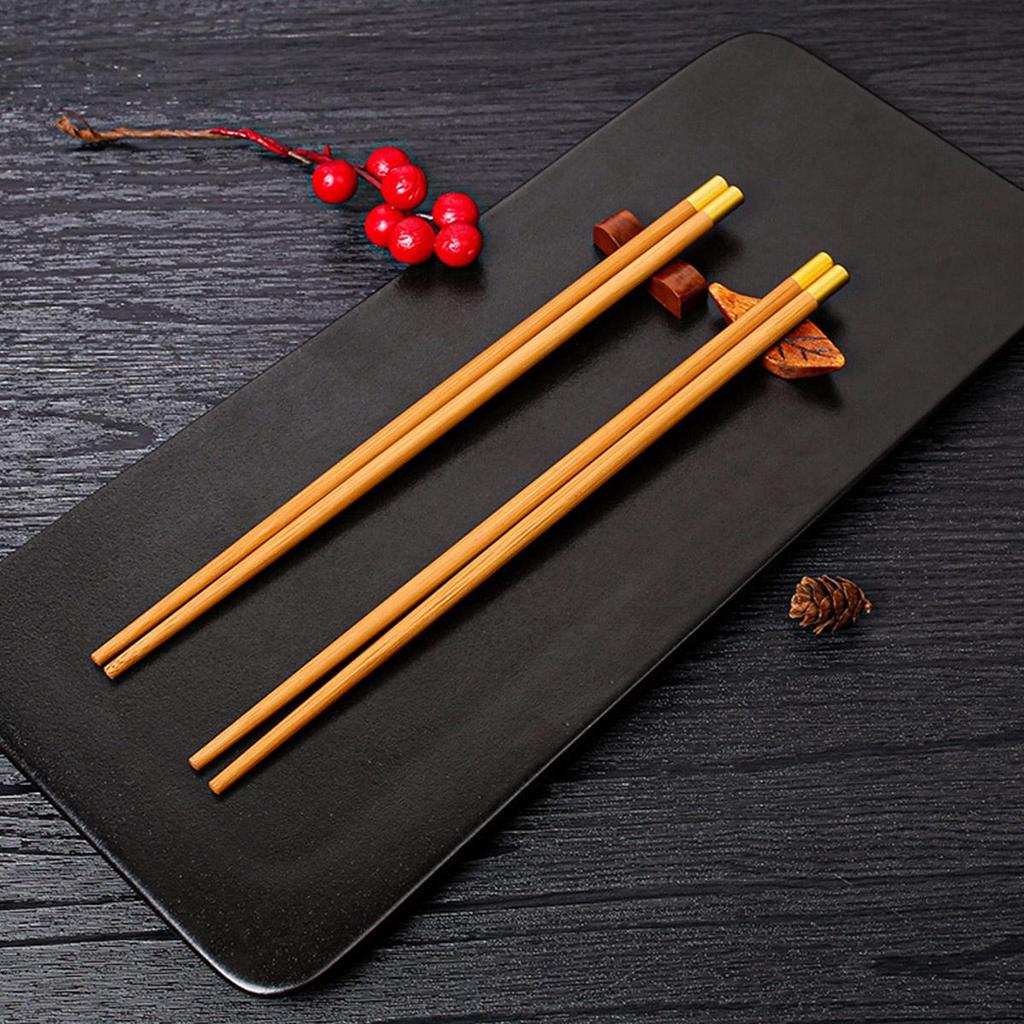 Set de Bețișoare din Oțel Inoxidabil, 5 Perechi, Reutilizabile, Ușoare, Metalice, Japoneze, Chinezești, Coreene, Anti-alunecare, Sigure pentru Mașina de Spălat Vase