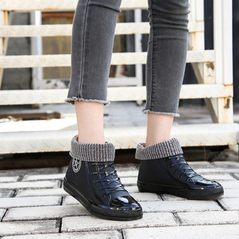 Ladies Waterproof Student Non-slip Rubber Shoes