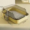 Lettiera per gatti Kitty Sandbox Semi-chiusa Antischizzo Vassoio per gatti Toilette per gatti Bacinella per la pulizia Forniture Toilette per animali domestici Vassoio per gattini Padella