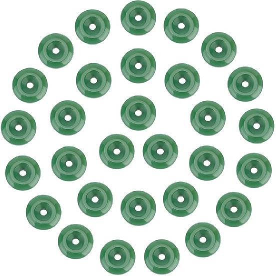 NBEADS 10 Pcs 10 Styles Natural Donut Gemstone Charms, 17.5mm Flat Round Mixed Natural and Synthetic Donut Stone Beads Pendants Natural Stone Pendant