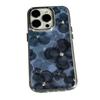 Dark Blue Floral Case for Samsung Galaxy S26 Edge S25 S24 S23 FE S22 Ultra Plus A73 5G A72 4G A71 A57 A55 A56 A51 4G TPU Cover