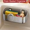 Sponge Holder Suction Cup Sink Corner Rack Large Capacity Strong Load-bearing Easy To Install Kitchen Sink Caddy Organizer