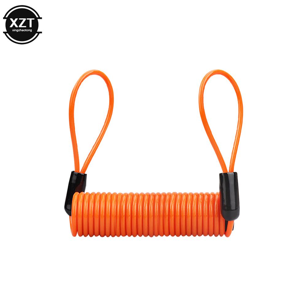 

Новый 120 см замок тормозного диска мотоцикла скутер напоминание трос велосипедная пружина веревка сумка противоугонный трос защита сигнализация замки оранжевый