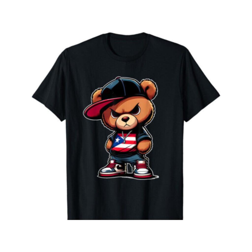 

The cutest teddy bear Puerto Rican flag t-shirt, Puerto Rican t-shirt XXXL чорний