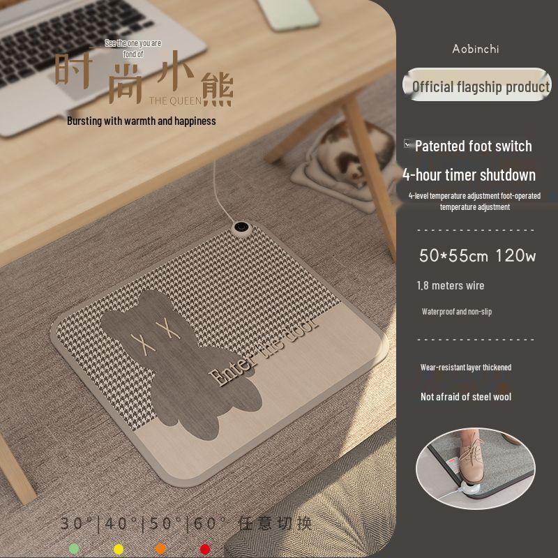 Electric Heated Foot Warmer Mat for Office - Winter Warmth Solution