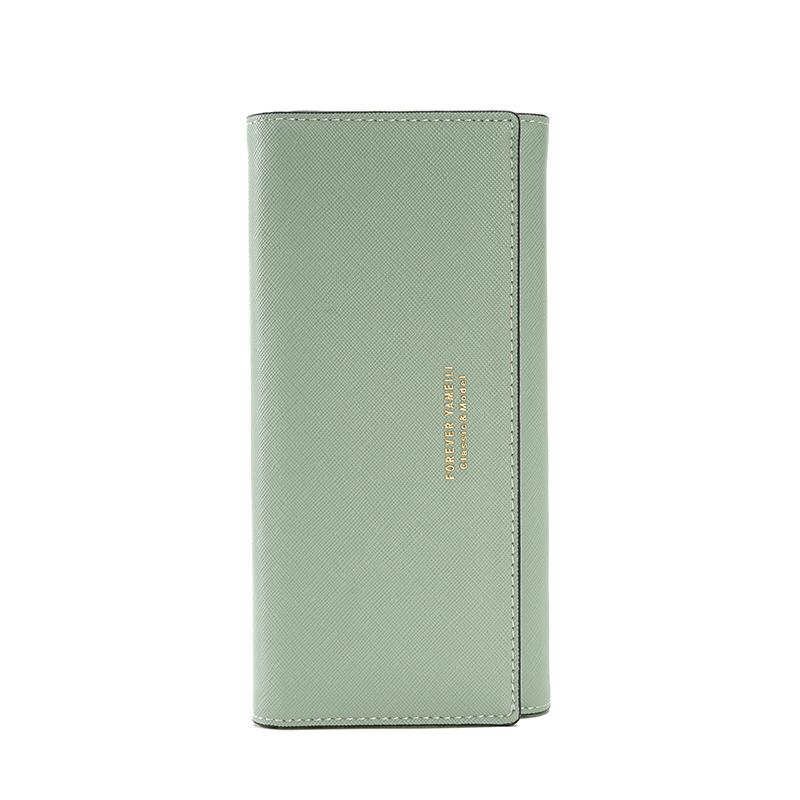 Portafoglio Lungo da Donna Grande Capacità Pelle da Donna Anti-Furto RFID Puro Porta Carte di Credito Elegante Portamonete da Donna