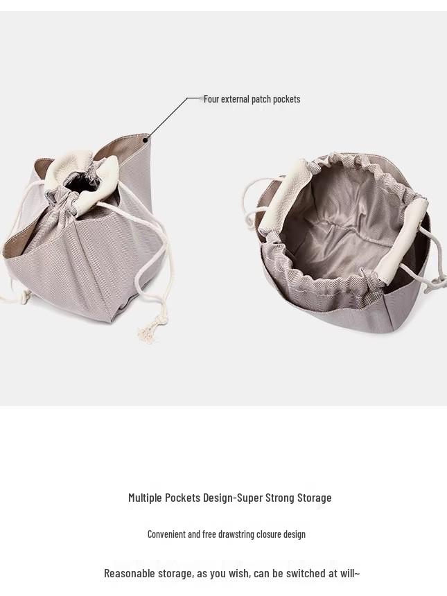 Women's Genuine Leather Bucket Bag - Top Layer Cowhide, Versatile Vegetable Basket Handbag