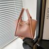 2024 New Popular Simple Bucket Bag Women Street Fashion Pu Shoulder Bag