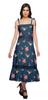 Moomaya Printed Adjustable Shoulder Strap Women Casual Sleeveless Long Dress