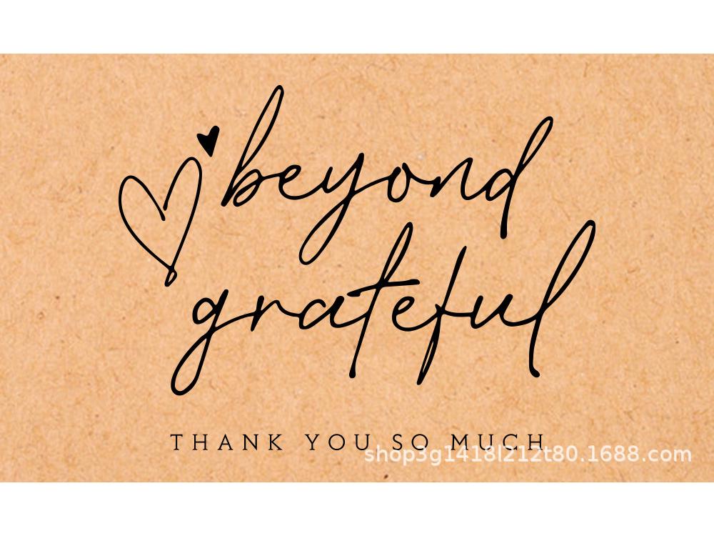 30er-Pack Dankesgrußkarten aus Kraftpapier – Blanko-Geschenkkarten