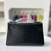 2026 Novice Palm Print Mini Bag Generation Ostrich Pattern Leather Shoulder Crossbody Dinner Clutch Bag Cross-border Wholesale