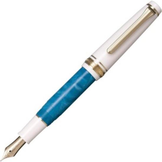 Sailor Rancontre Fountain Pen Blue Ciel Medium Fine (MF) 11-2230-340 with Converter