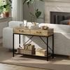 Console Table Hallway Table with Shelf and 2 Drawers, 100 x 35 x 76.5 cm Side Table Sofa Table Display Table for Small Spaces, Entryway, Hallway