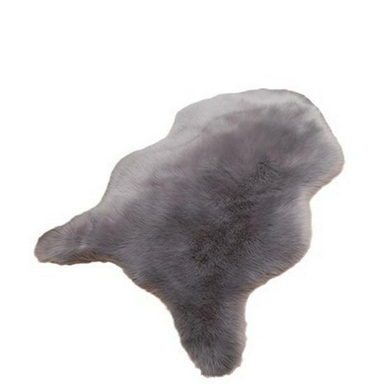 Tappeto e Cuscino in Lana Sintetica Peluche per Soggiorno