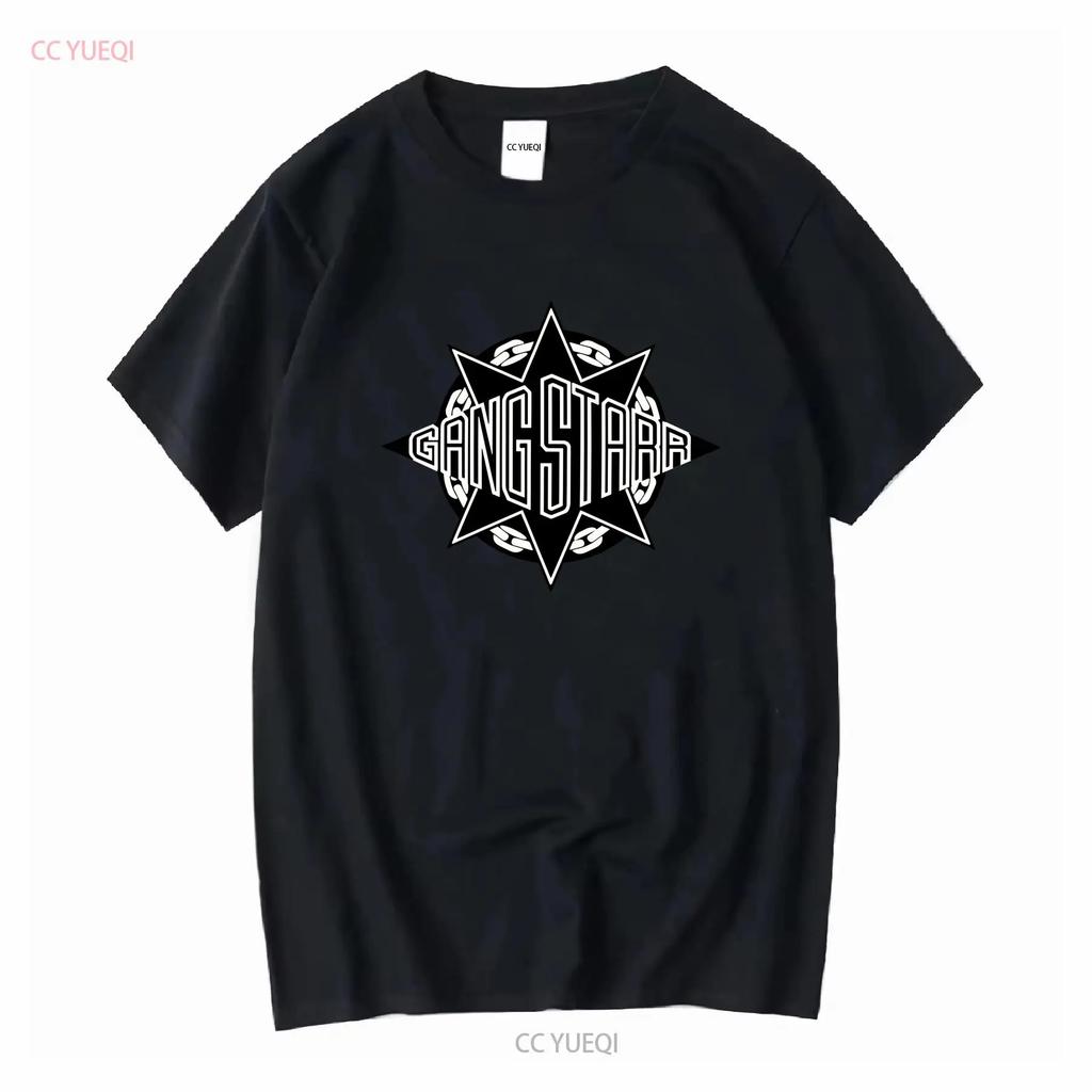 Gangstarr Logo T shirt 1990 Hip Hop tee long or short sleeves vintage Washed Stretched designer clothes Unisex homme streetwear