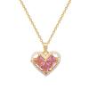 Pearl Empty Peach Heart Light Luxury Temperament Gorgeous Full Diamond Necklace Women'S Versatile Collarbone Chain Titanium Steel Chain