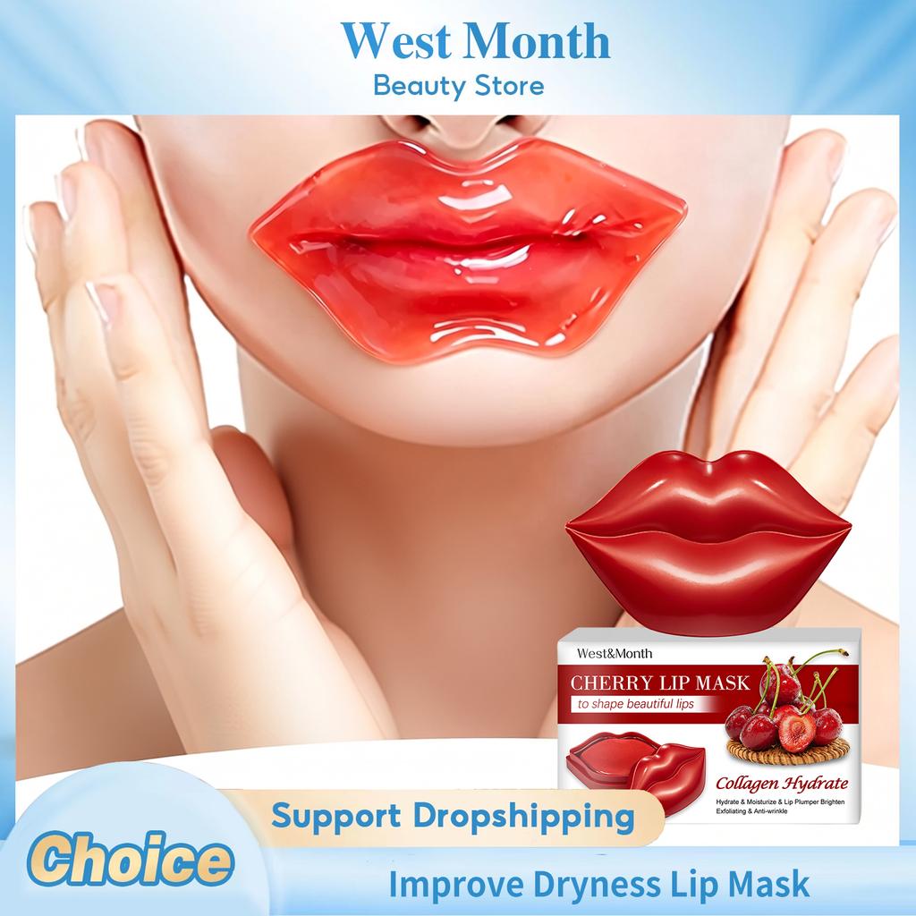 Cherry Jelly Lip Mask Moisturizing Nourishing Smooth Reducing Lip Wrinkles Improve Dryness Remove Dead Skin Exfoliating Lip Care