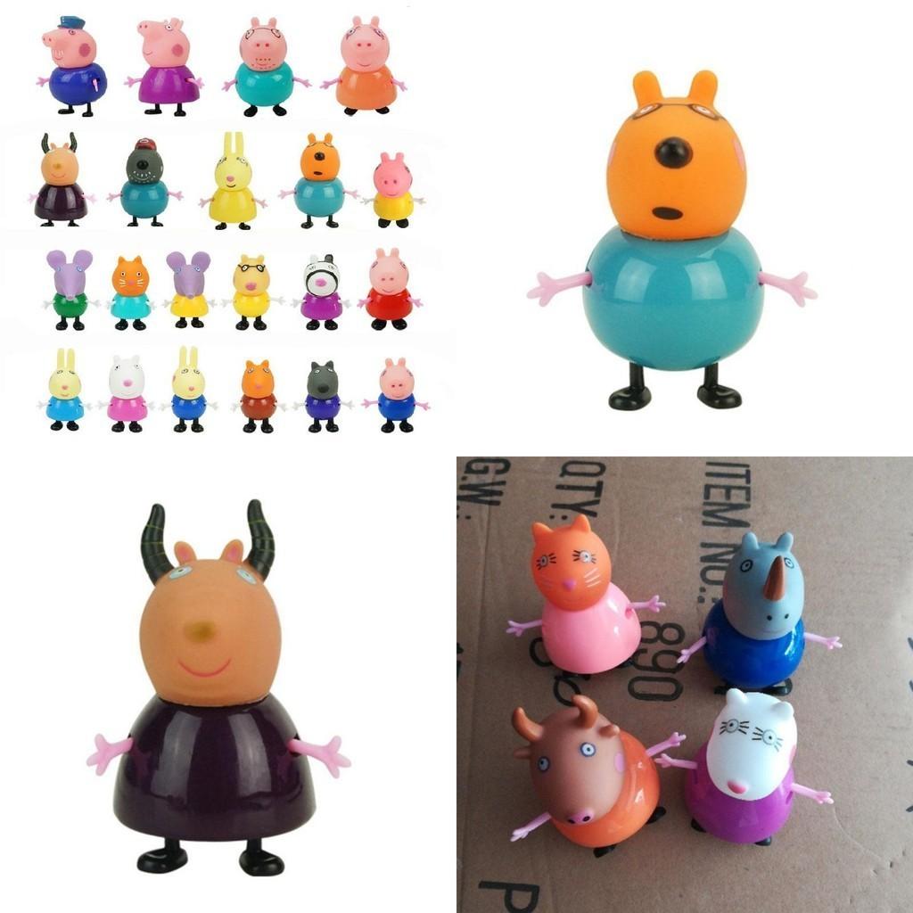 Colorful Eco-friendly Peppa Pig Family Friends Action Figures For Kids 25pcs Set